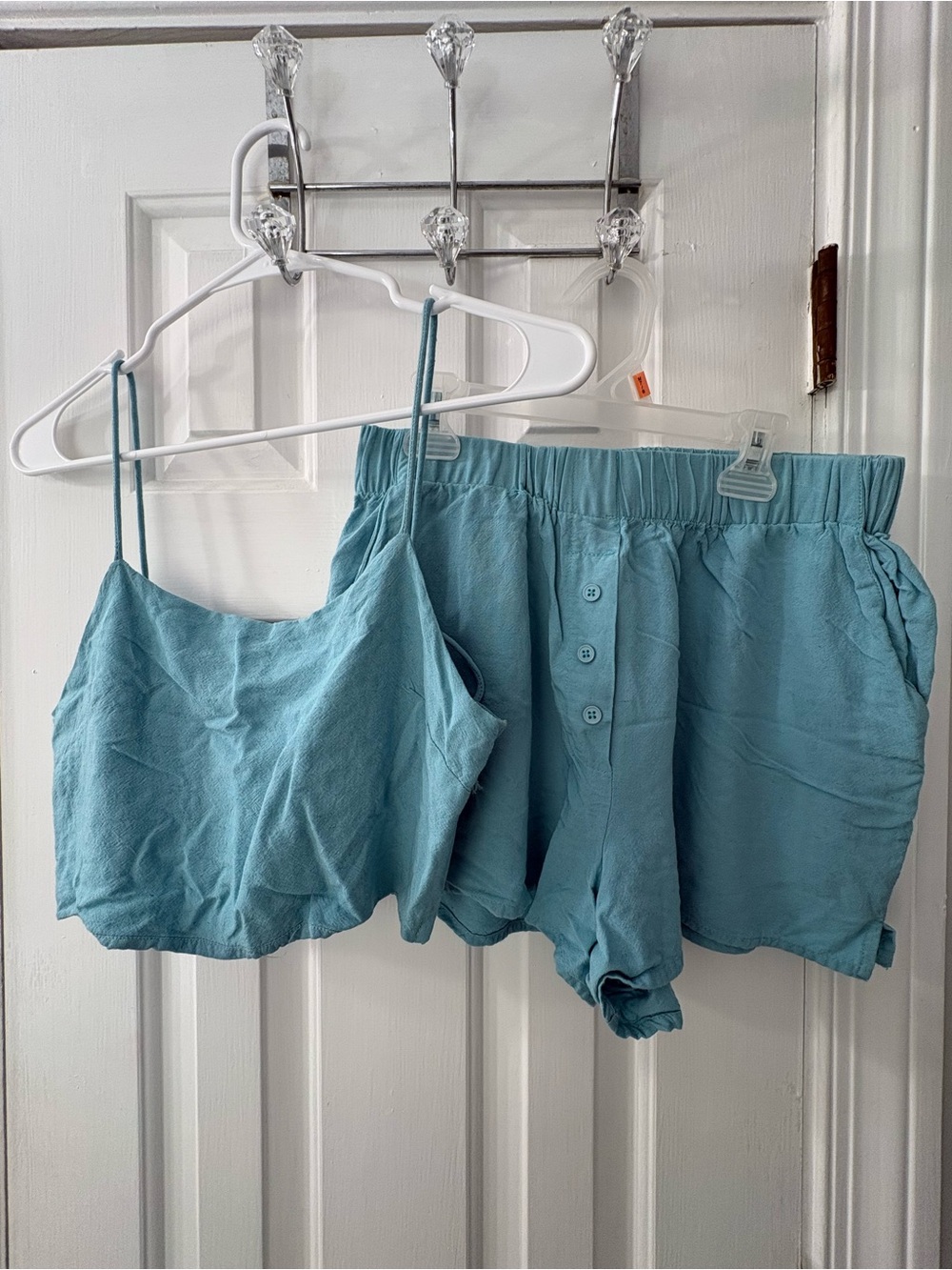 Daily Drills Light Blue Cropped Cami Top